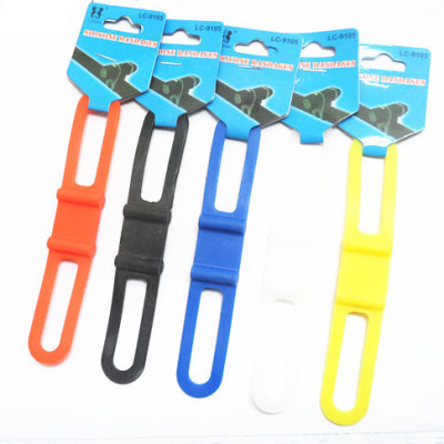 山地自行車矽膠綁帶 燈架 褲腿紮帶壹根價單車騎行裝備配件