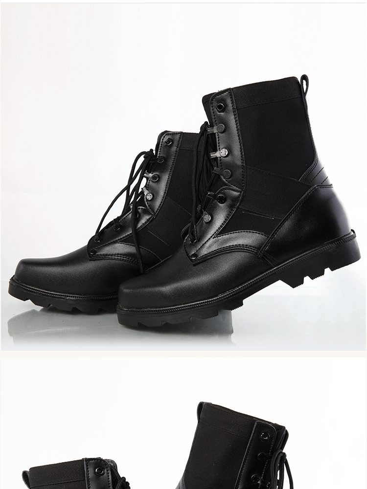 Bottes militaires pour homme en cuir - Ref 1399038 Image 29