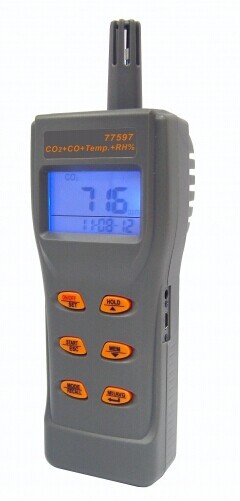 台湾衡欣AZ-77597 可测二氧化碳一氧化碳气体检测仪