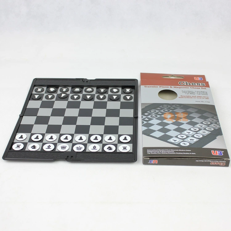 Magnetic ultra thin folding small handheld chess for traveling