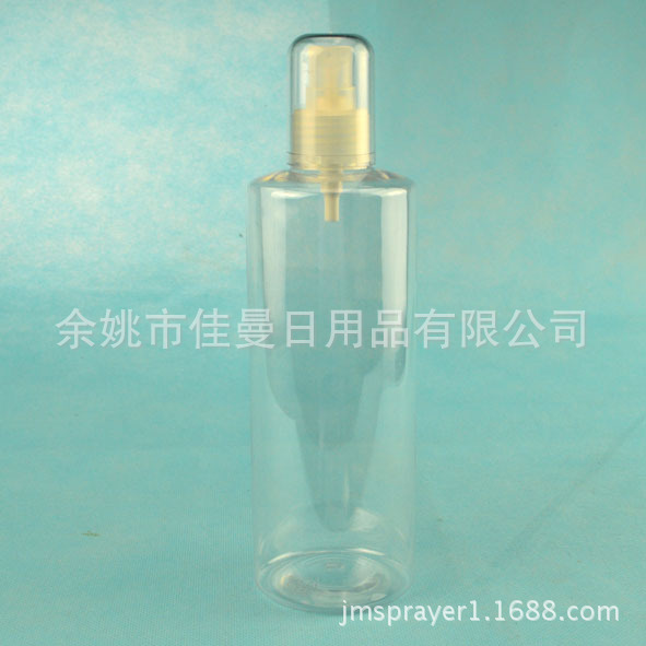 厂家直销400毫升平肩透明 PET粉泵瓶 挤压瓶