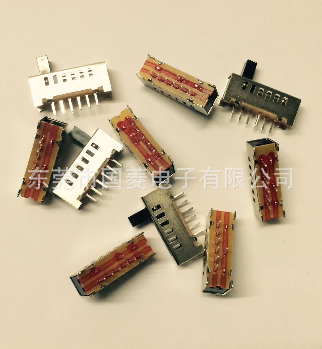 SS-16F03（1*6）立式7脚拨动开关 6档拨动开关 1*6开关 厂家直销