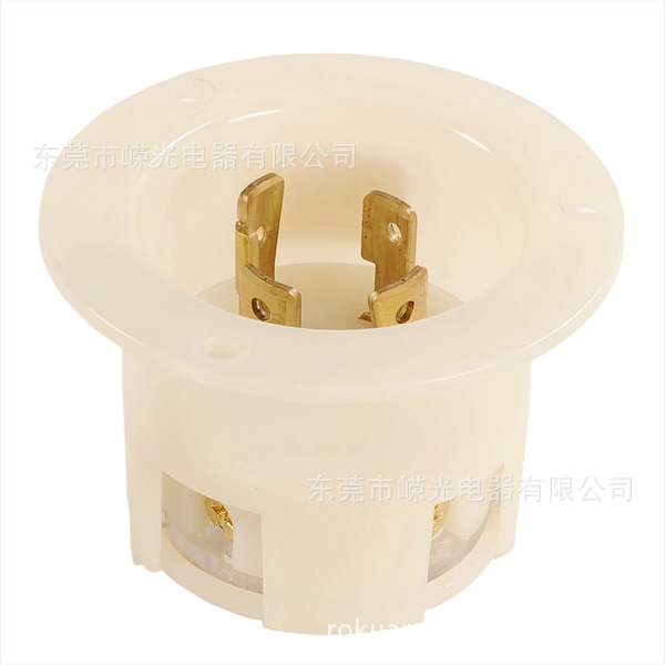 J-531 NEMA 30A 480V L16-30P 防脱落工业插头 Flanged暗装插头