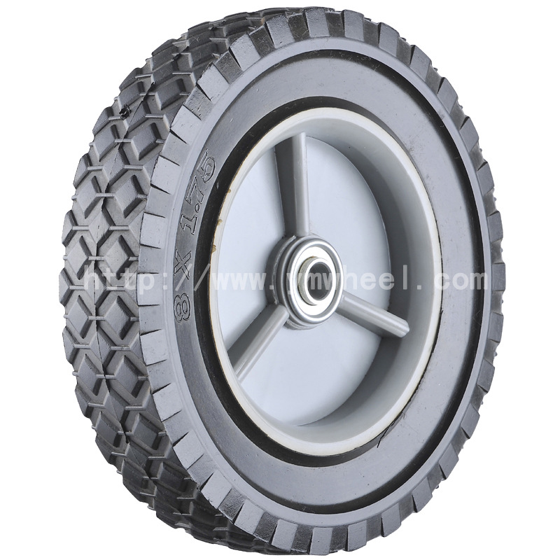 厂家供应嘉善耀美供应8寸实心橡胶橡塑割草机轮子 橡塑轮子