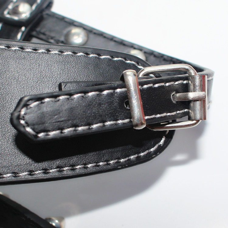 Personalized Anti Bite Dog Harness With Studs And Seat Belt_voghion.com