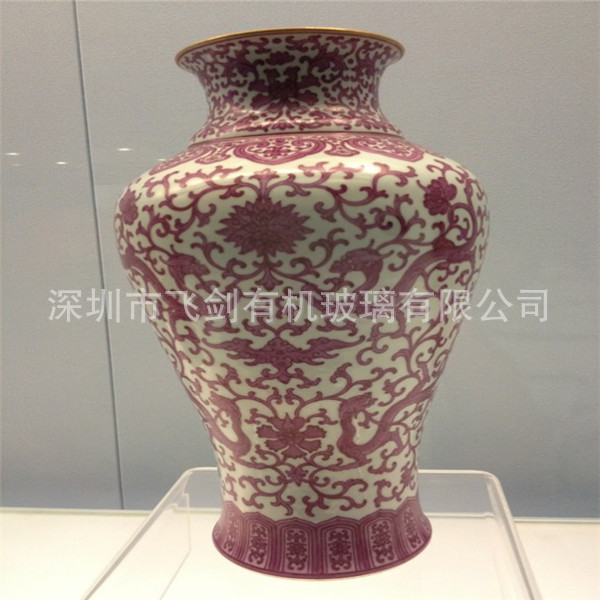 工厂制作博物馆青铜器展示架 有机玻璃U形瓷器展示架