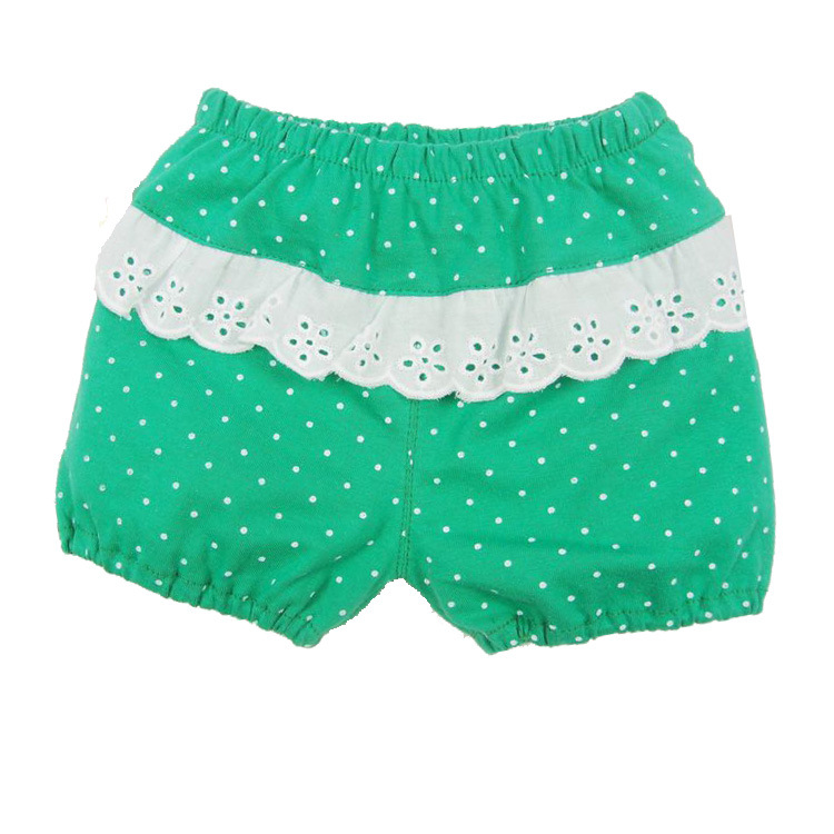 花邊短褲 亮綠