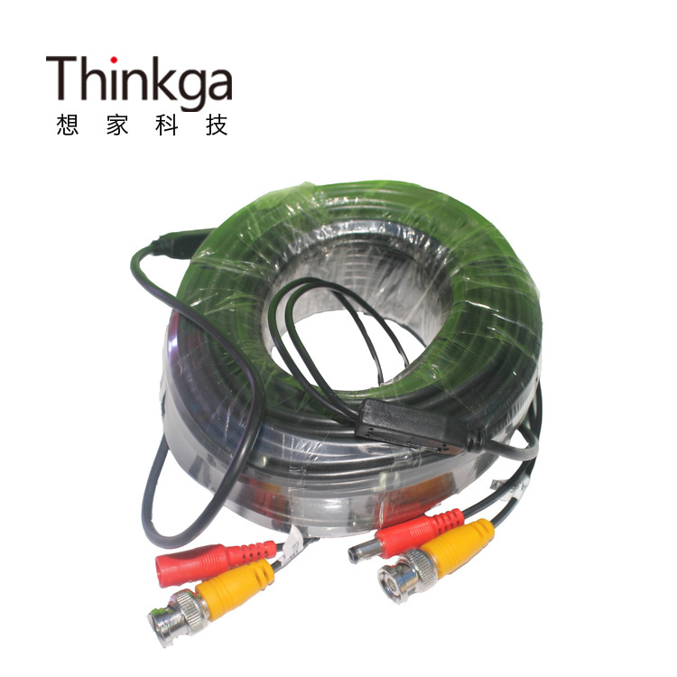 直流供电/信号传输一体线 BNC+DC接口 25米监控成品线材 华强北|ru