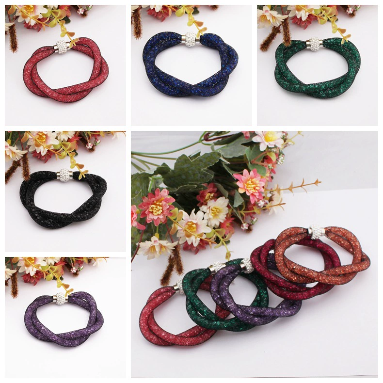 Woven magnetic bracelet handmade, European style