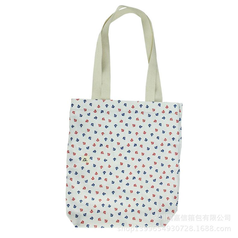 小清新花色帆布手提购物袋订制深圳招商｜帆布袋设计深圳招商