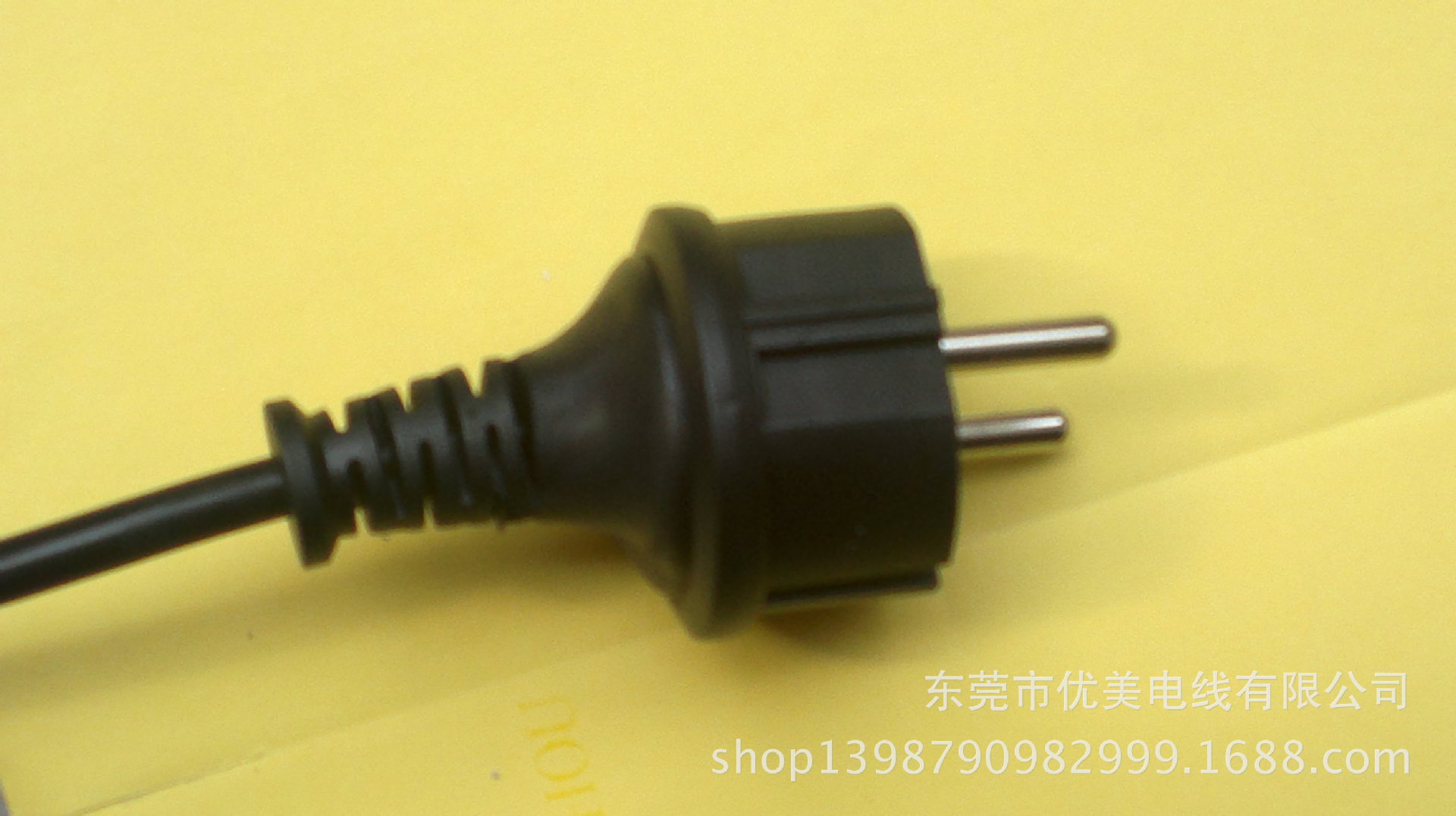 厂家供应 优质欧规电源插头线 16A防水插头 防水插头电源线