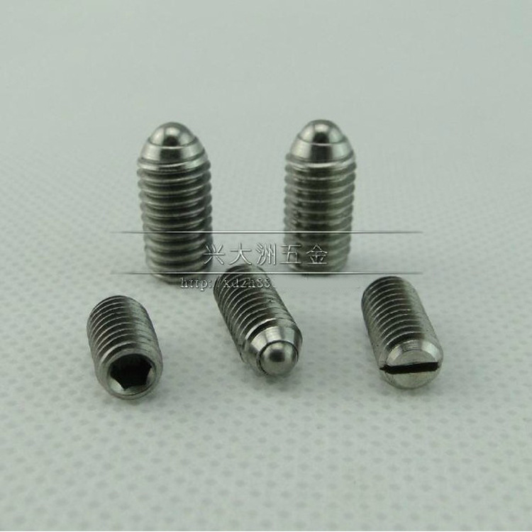 304不锈钢波珠定位螺丝M5*0.8*12mm, 防锈全圆定位珠螺丝