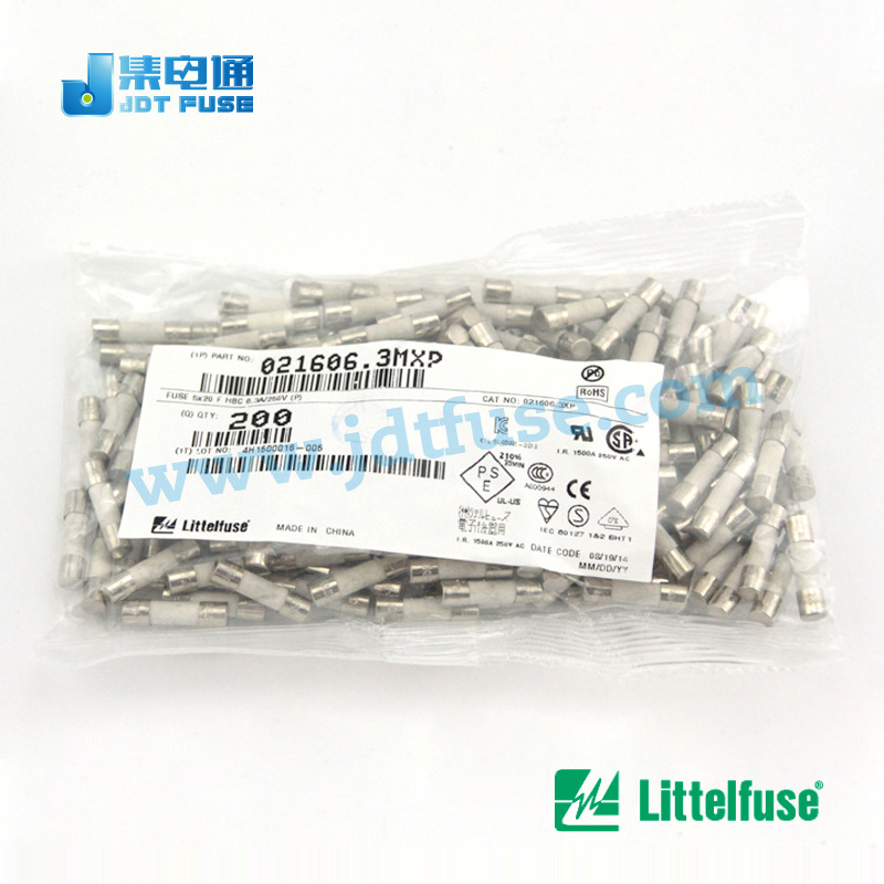 021606.3.HXP 力特Littelfuse 代理商5x20陶瓷管保险丝6.3A250V