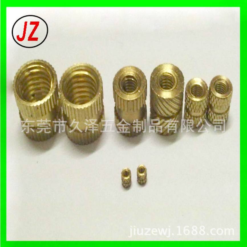 厂家供应M2 M3 M4铜嵌件  网纹滚花螺母嵌件 规格多款可做