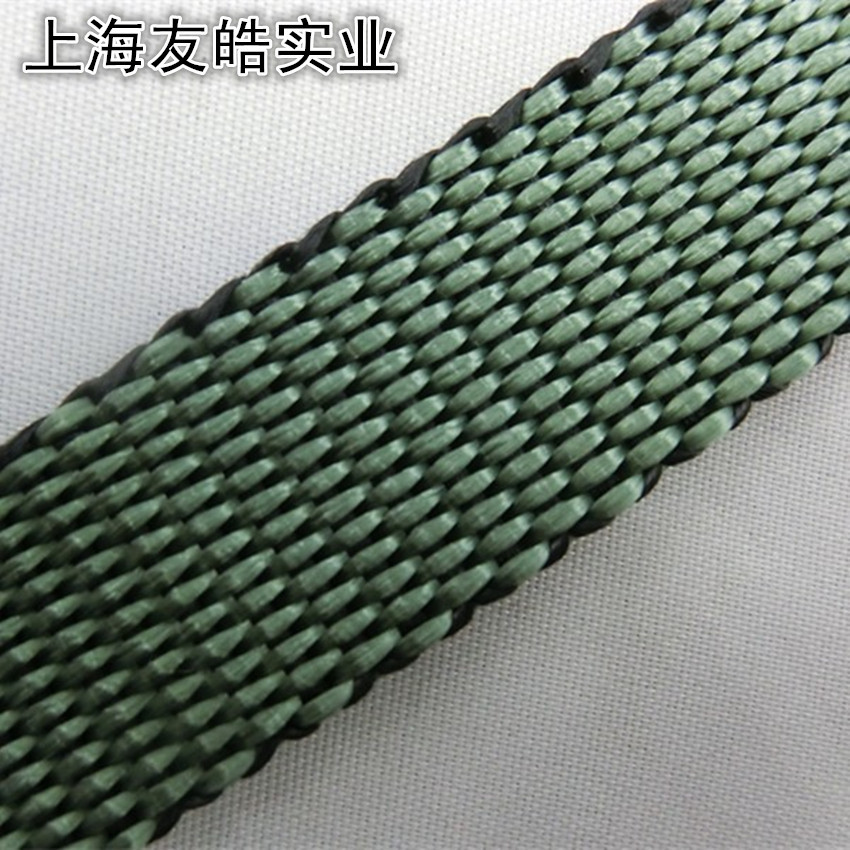绿色尼龙织带钩边带 户外工具背带尼龙锁边织带 迷彩尼龙带