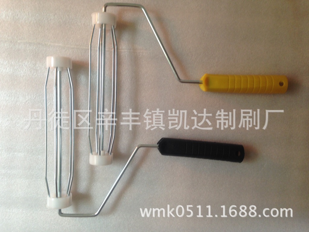 9寸鸟笼4线5线支架6mm条纹手柄橘色黑色美式支架滚筒刷