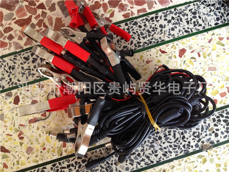 电源线 爆款优质黑色鱼夹优质液晶电视电瓶线 厂家直销专业定制