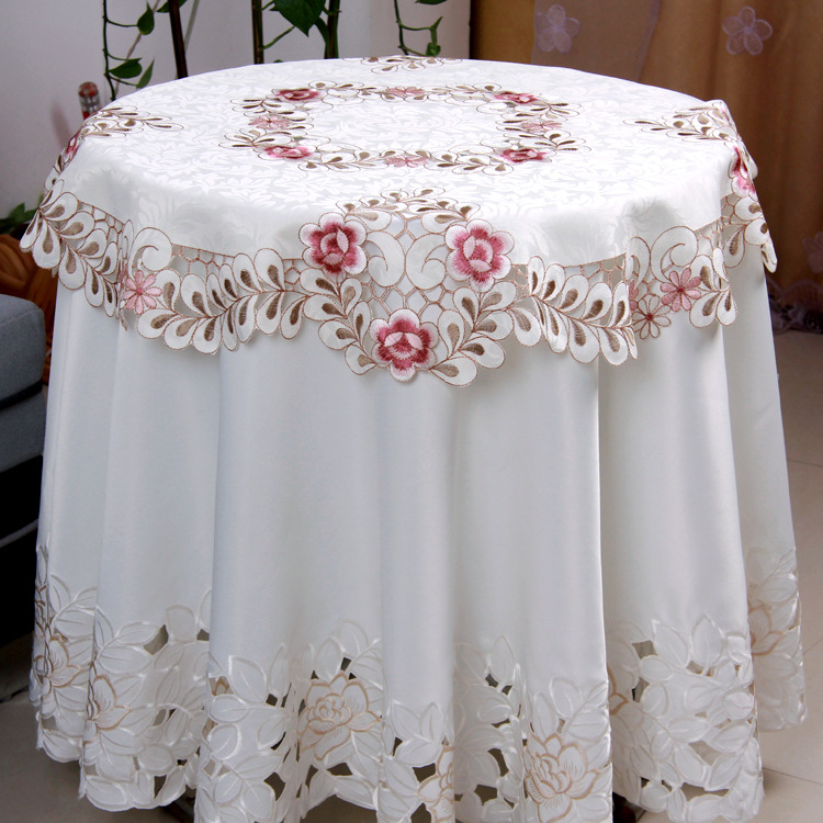 热销桌布爆款 现代简约家居餐桌布台布桌椅套件 绣花桌布布艺批发