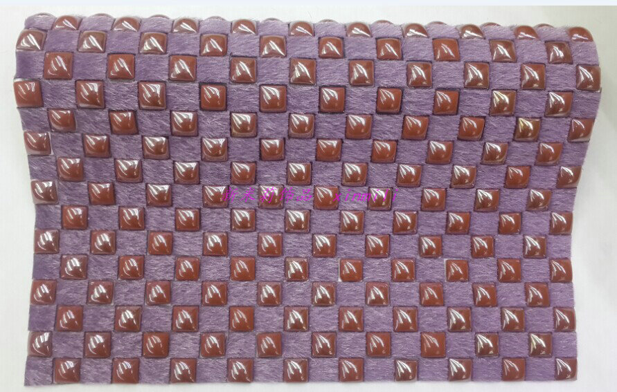 10正方棕色陶瓷紫色毛1
