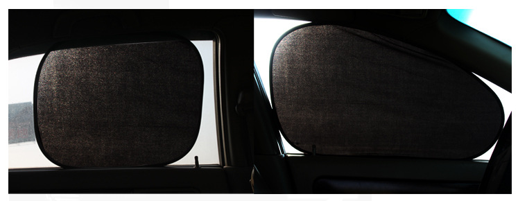 Car Sunshade 6-Piece Set Car Silver-Coated Cloth Blackout and Heat Insulation Curtain Summer Car Portable Installation Sunshade