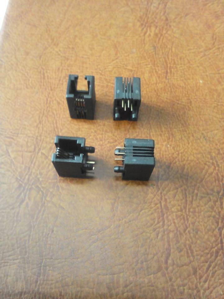 RJ11水晶头母座，53系列电话插座，立式通讯插座