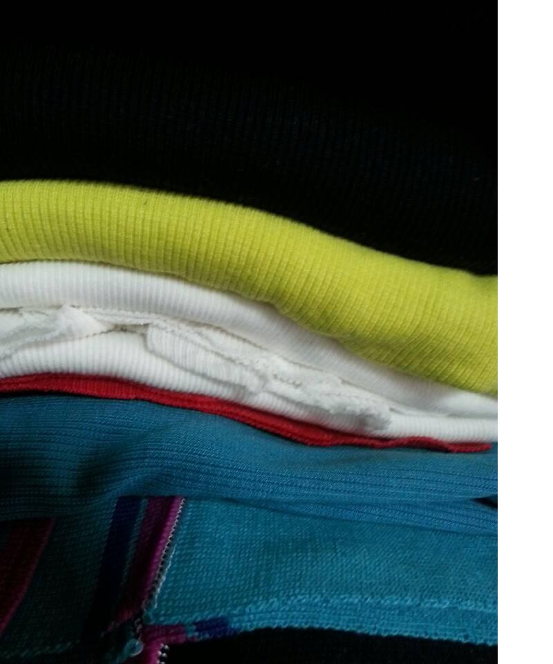 供应各种规格的针织锦纶氨纶罗口 尼龙氨纶高档罗纹面料 1X1 2X2