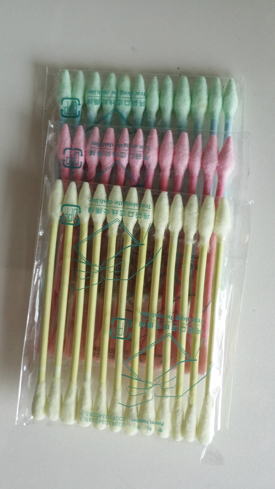 12支1包彩色化妝棉簽  -庫存有5-6萬