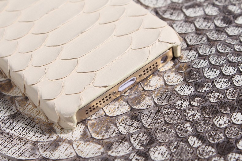 i-idea Handmade Luxury Genuine Real Python Snake Skin Leather Case Cove for Apple iPhone SE/5S/5