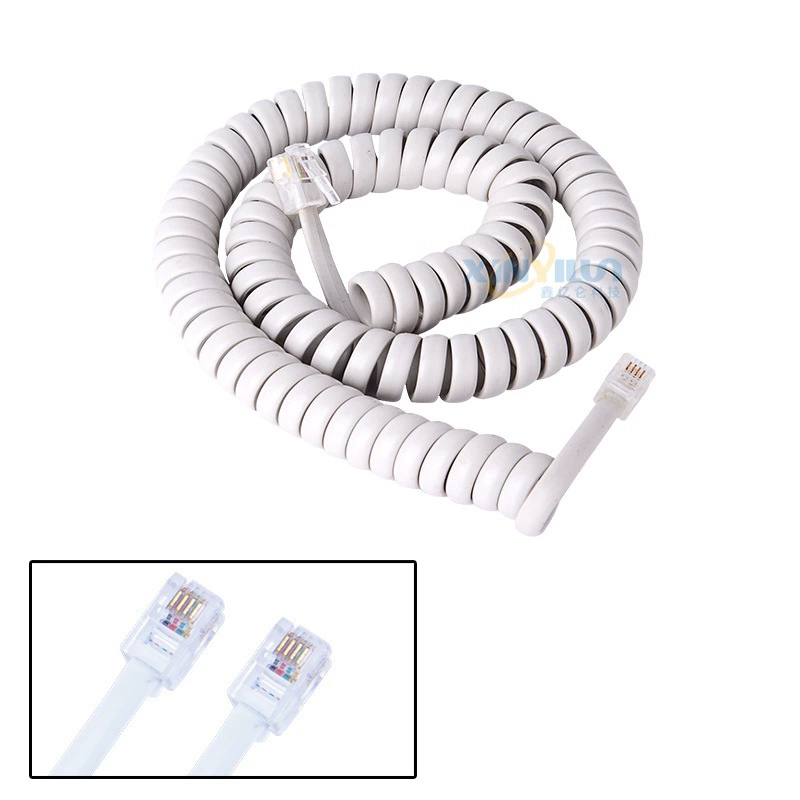 Телефонная линия телефонная кривая телефонная ручка линия 3 м белый 4P4C
