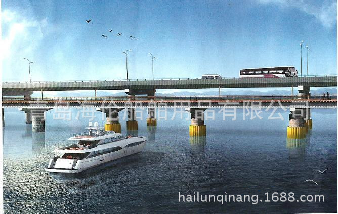 桥墩防护设施厂家防撞设施青岛否是海伦0.2-4.5米橡胶护舷聚氨酯E