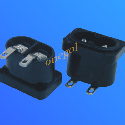 供应电源插座 C8插座 8字尾插座  8字插座 八字电源插座　带认证