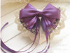 Hair accessory handmade for bride, fuchsia cute hairgrip with bow, Korean style, for bridesmaid