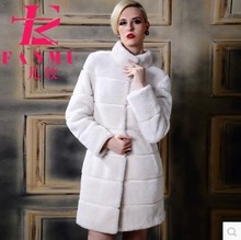 外贸爆款女士正装大衣外套   仿兔毛皮草外套 女