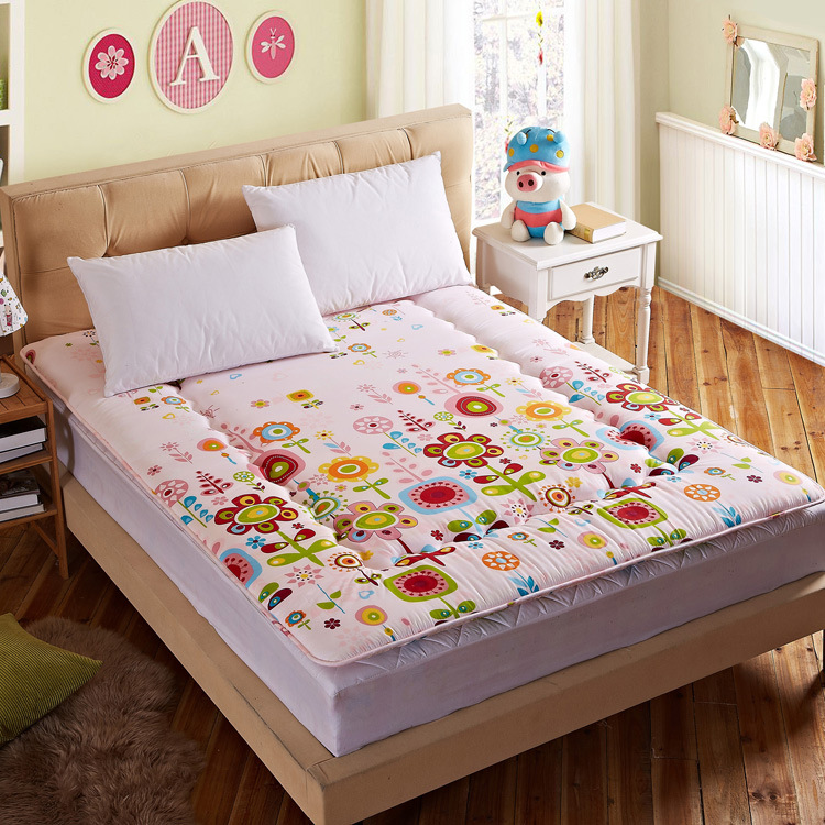 厂家直销批发磨毛印花榻榻米床垫学生宿舍单双人床褥0.9米CD