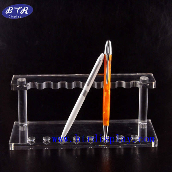 亚克力笔展示架 商超圆珠笔透明展示架 笔陈列架 钢笔架模型创意