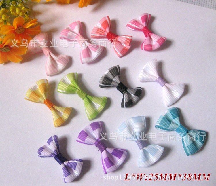 现货批发 diy辅料织带蝴蝶结 彩色领结 童装饰品服装配件现货供应