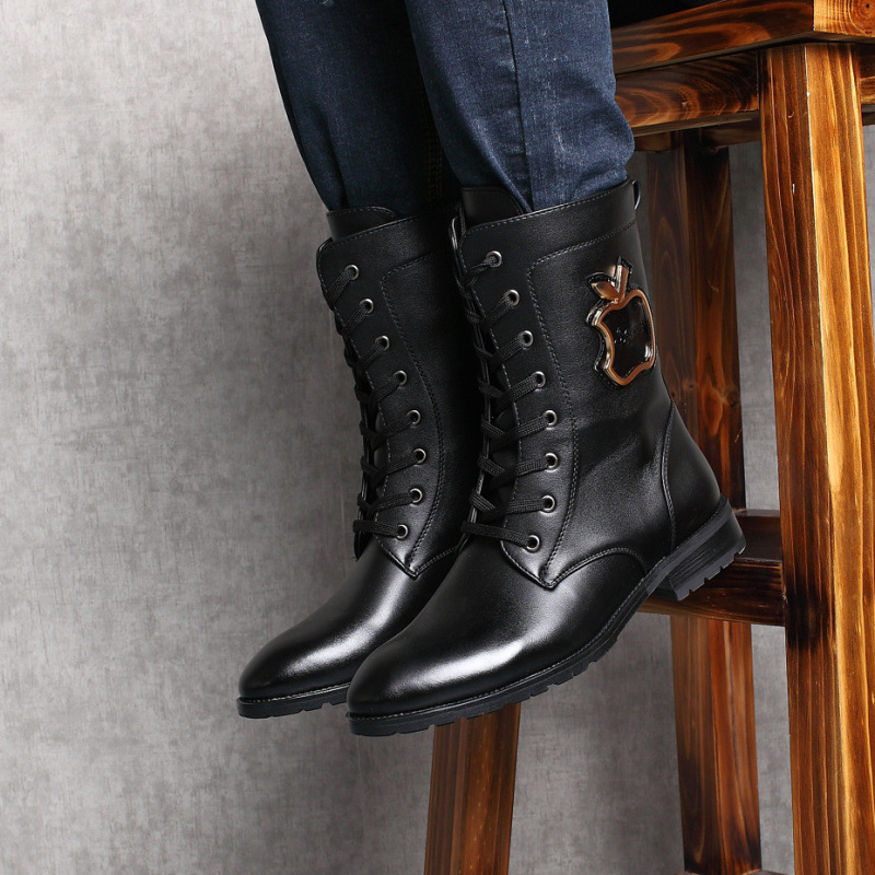 �ﶬ����Ӣ�׹�װ������ͷ�߰�����ѥ��ѥ�����е�ѥƤѥ