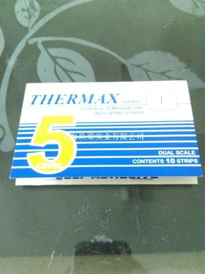 现货供应5格I型测温纸、249~290℃测温纸 thermax测温纸|ru