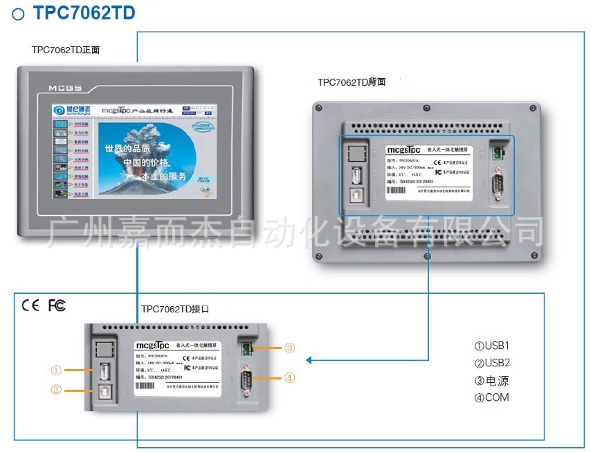 【原装正品】7寸昆仑通态触摸屏TPC7062TD替代TPC7062K/KX