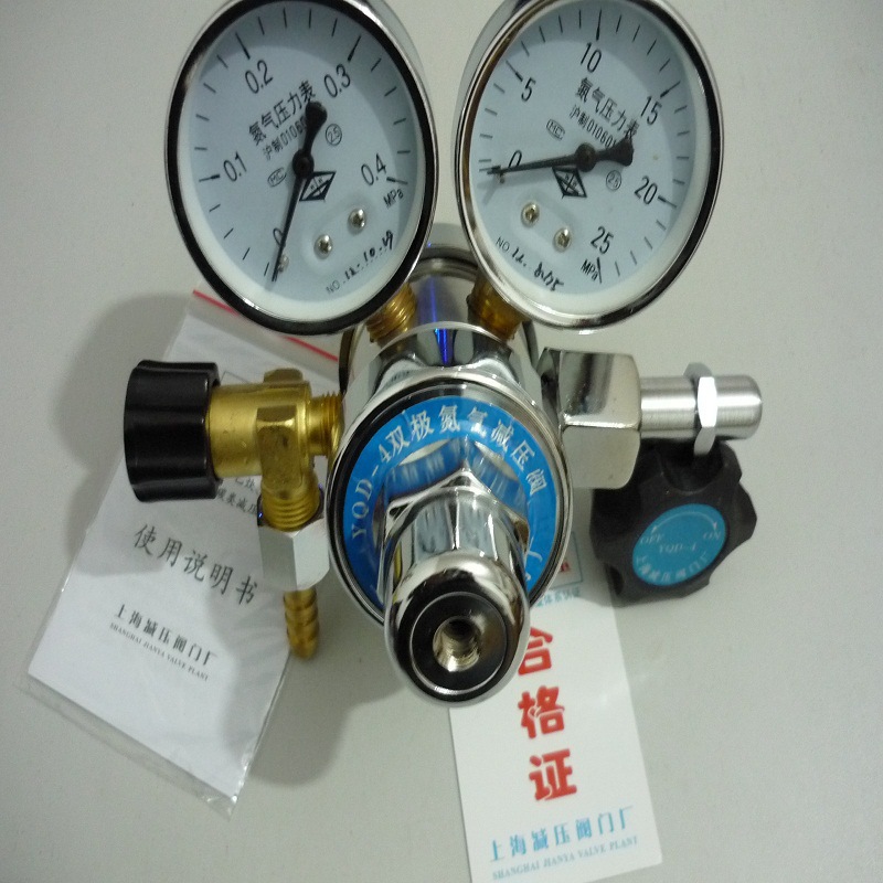 2013款 双级氮气减压阀 YQD4 上海减压阀门厂 YQD-4氮气减压器