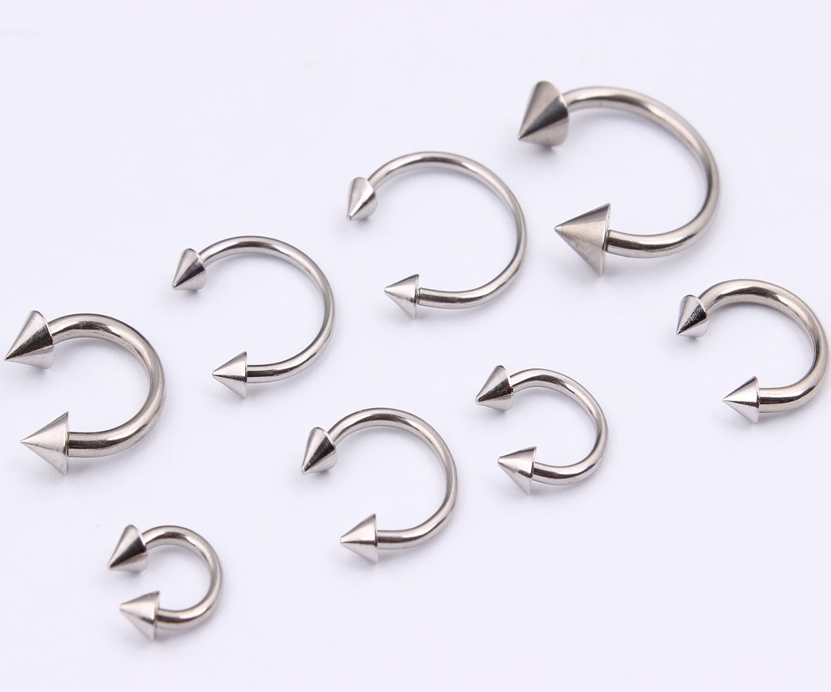 European American Hipster U-Shaped Horseshoe Ring Nose Ring Eyebrow Ring Lip Nail Ear Bone Nail Piercing Jewelry detail image 9