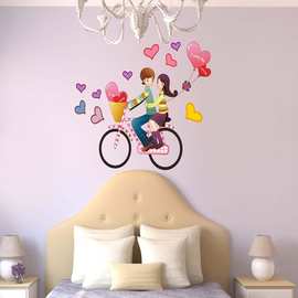 AY709木拉城堡 三代客厅沙发床头卧室墙贴 甜蜜之窝情定单车 墙贴
