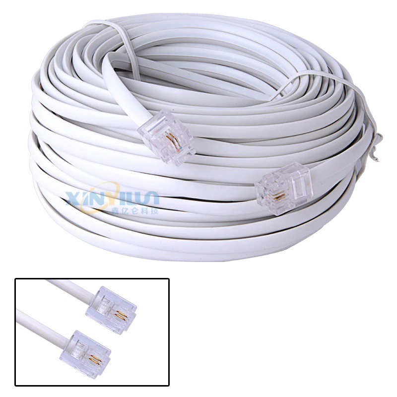 6p2c телефонная линия RJ11 телефонная линия удлинение стационарной американской телефонной линии 2 ядра 15 м около 50 футов