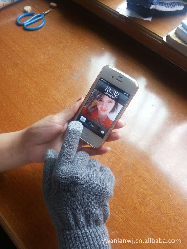 Personalizado al por mayor Shun Zun guantes de punto de fábrica puede personalizar el logotipo de la pantalla táctil del teléfono móvil pantalla táctil guantes mágicos