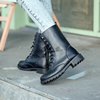 The Korean version of the women's autumn and winter new puffing cake thick and low and Martin boots British European and American