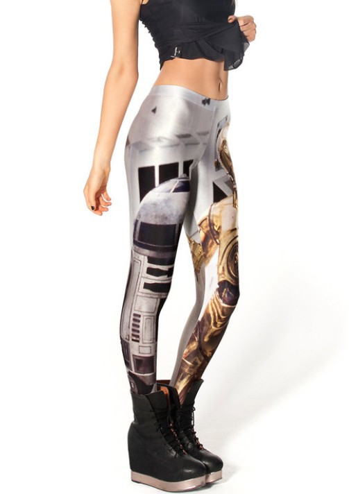 Star Wars R2 D2 BB-8 Droid Printed Women Legging pant and bra L0434