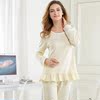 Autumn knitted cotton pijama, set, simple and elegant design