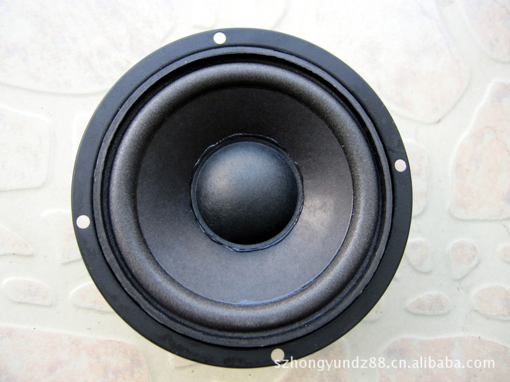 多媒体喇叭4寸圆形116mm反边烤黑泡边80黑磁4 Ω20W专用2.1喇叭