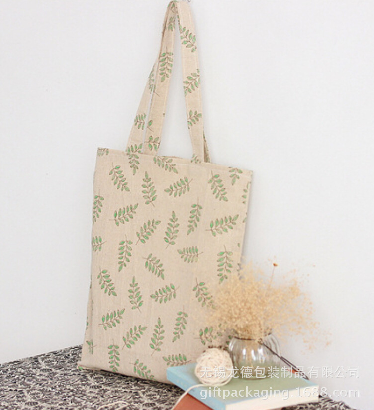 环保袋工厂供应学院风休闲棉麻单肩可定礼品袋棉麻布棉麻环保袋