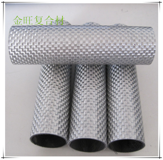 3K碳纤维卷管 厂家定 制多规格银色碳管  机械，模型用碳管
